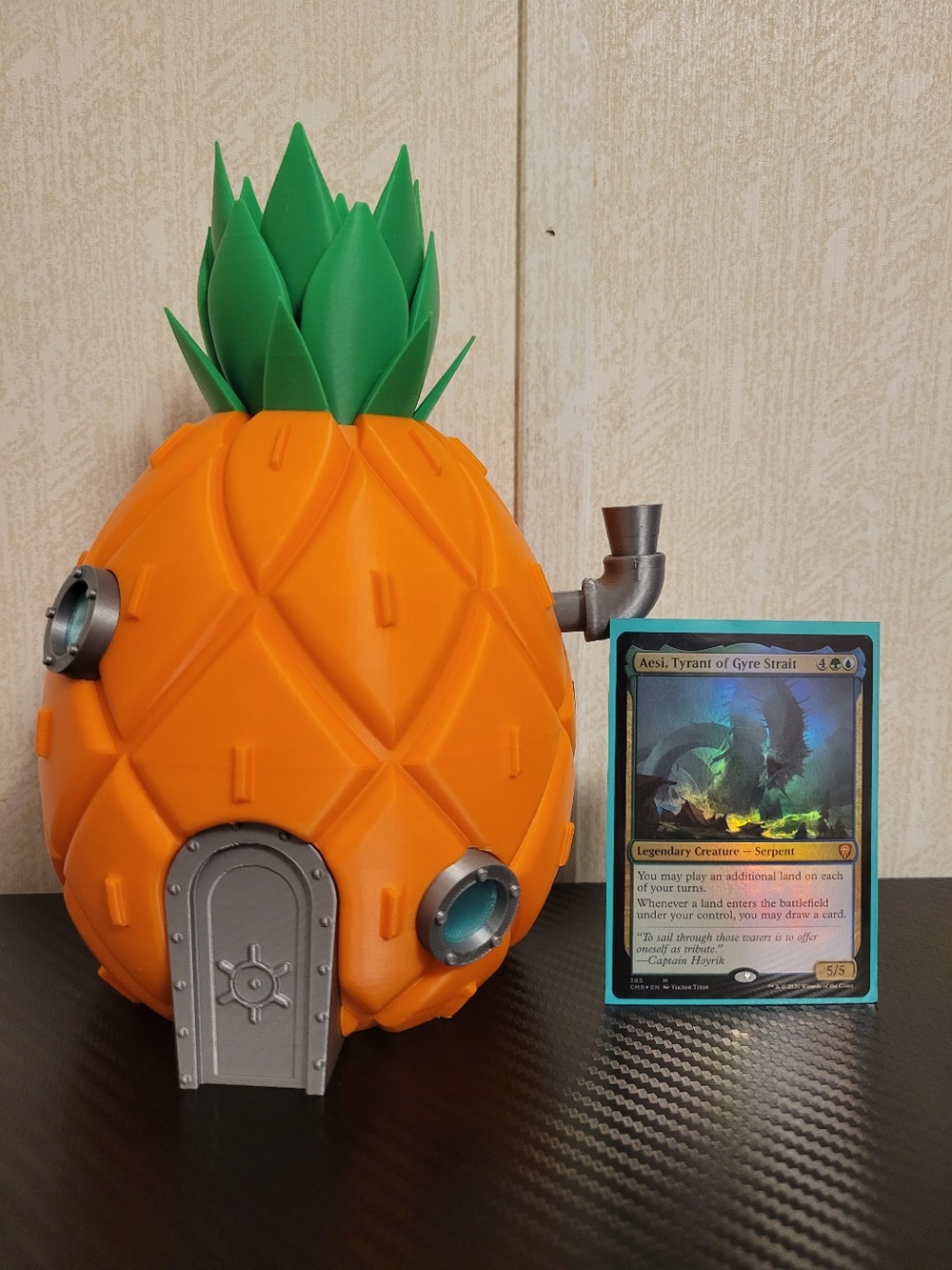 SpongeBob Pineapple MTG Commander Deck Box Card Storage Handmade